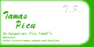 tamas picu business card